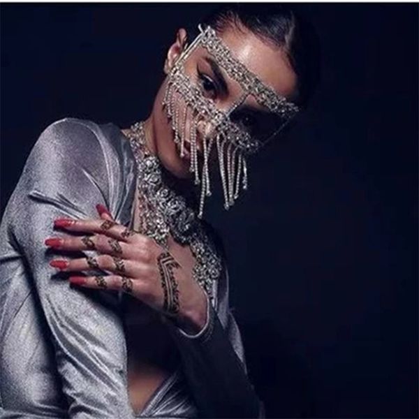 belly dance cover veil rhinestone tassel head chain jewelry for women crystal masquerade mask face accessories, Golden;white
belly dance cover veil rhinestone tassel head chain jewelry for women crystal masquerade mask face accessories, Golden;white