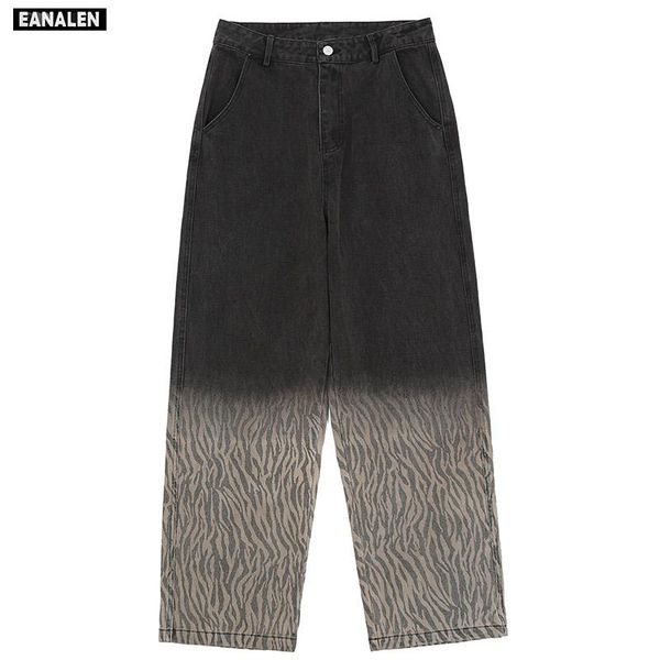 men's tie-dye gradient jeans loose denim trousers zebra print pants streetwear hip hop punk pants high street harajuku, Blue
men's tie-dye gradient jeans loose denim trousers zebra print pants streetwear hip hop punk pants high street harajuku, Blue