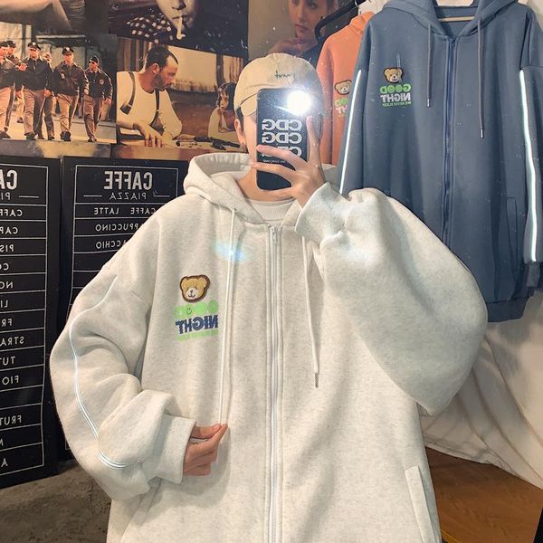 men's hoodies & sweatshirts spring male hooded cardigan fleece logo easy leisure paragraph handsome zipper ins coat jacket students, Black
men's hoodies & sweatshirts spring male hooded cardigan fleece logo easy leisure paragraph handsome zipper ins coat jacket students, Black
