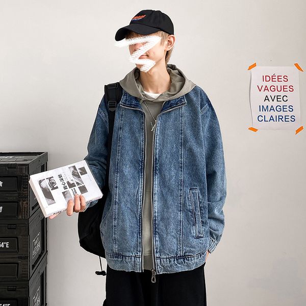 2021 new japan style spring autumn men's fashion denim jeans jacket casual streetwear clothes 00p3, Black;brown
2021 new japan style spring autumn men's fashion denim jeans jacket casual streetwear clothes 00p3, Black;brown