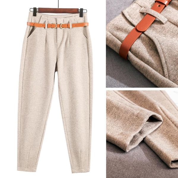 women's pants & capris autumn winter wool long pencil suits set for work high waist women office ladies formal elegant trousers female, Black;white
women's pants & capris autumn winter wool long pencil suits set for work high waist women office ladies formal elegant trousers female, Black;white