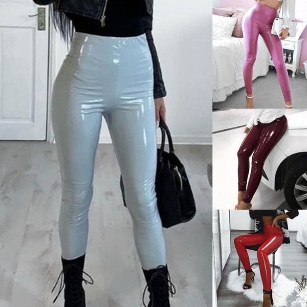 women's leggings women pu leather legging pants skinny elastic high waist lady slim fitness ankle faux leggins mujer, Black
women's leggings women pu leather legging pants skinny elastic high waist lady slim fitness ankle faux leggins mujer, Black