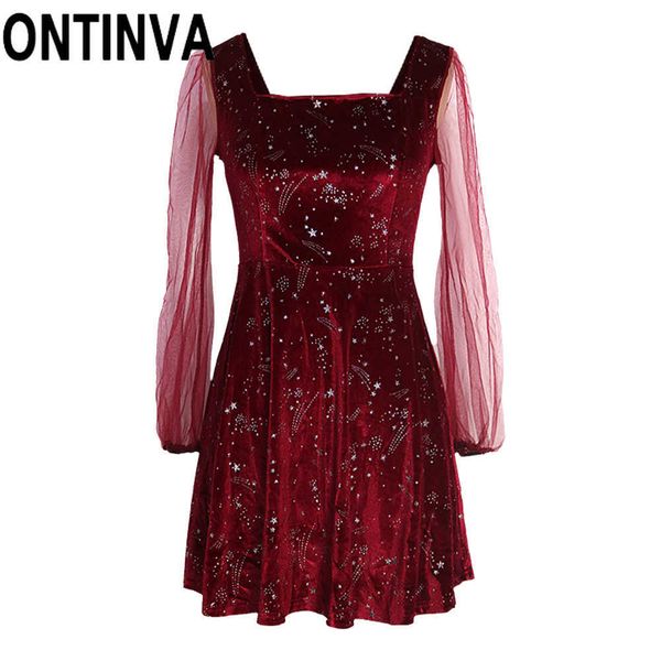 christmas dress sheer sleeve shiny stars velvet mini elegant ladies dance party celebrity es red green black 210527, Black;gray
christmas dress sheer sleeve shiny stars velvet mini elegant ladies dance party celebrity es red green black 210527, Black;gray