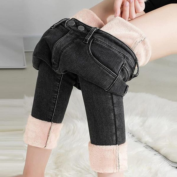 women's jeans thick winter warm skinny for women female high waist velvet denim pants streetwear stretch trousers plus size pencil, Blue
women's jeans thick winter warm skinny for women female high waist velvet denim pants streetwear stretch trousers plus size pencil, Blue