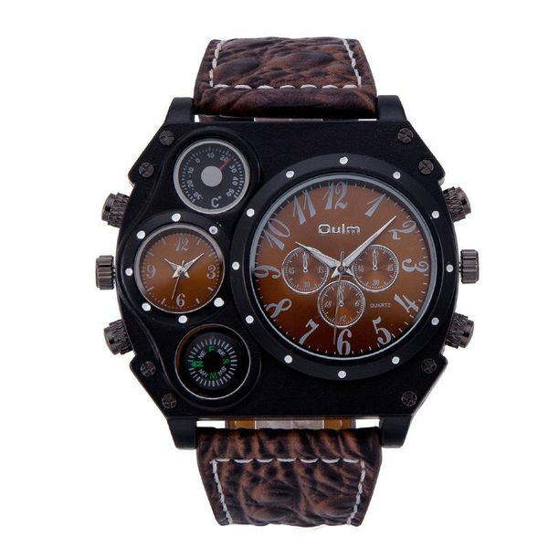 wristwatches large dial multi time zone men's watch wholesale two leisure, Slivery;brown
wristwatches large dial multi time zone men's watch wholesale two leisure, Slivery;brown