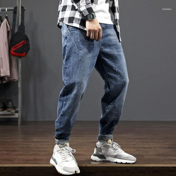 japanese fashion men jeans loose fit spliced designer ripped harem pants streetwear hip hop vintage wide leg trousers1, Blue
japanese fashion men jeans loose fit spliced designer ripped harem pants streetwear hip hop vintage wide leg trousers1, Blue