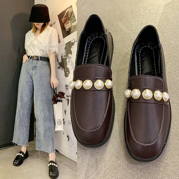 2020 autumn women flats square toe slip on shoe pearls loafers casual shoes string bead ladies boat shoes zapatos mujer 8864n, Black;white
2020 autumn women flats square toe slip on shoe pearls loafers casual shoes string bead ladies boat shoes zapatos mujer 8864n, Black;white