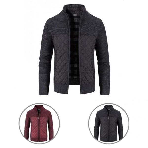 men's jackets ribbed cuff autumn winter long sleeve patchwork pockets stand collar knitted jacket for daily wear, Black;brown
men's jackets ribbed cuff autumn winter long sleeve patchwork pockets stand collar knitted jacket for daily wear, Black;brown