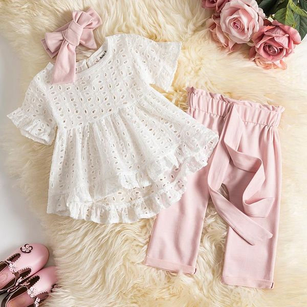 clothing sets born baby girl summer clothes 3pcs lace hallow out white +pink trousers+headband outfits infant
clothing sets born baby girl summer clothes 3pcs lace hallow out white +pink trousers+headband outfits infant