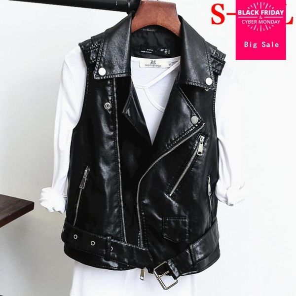 2021 new women leather vest pu soft vest ladies leather motorcycle vests pocket waistcoat fashion zipper rivet jacket l225, Black
2021 new women leather vest pu soft vest ladies leather motorcycle vests pocket waistcoat fashion zipper rivet jacket l225, Black