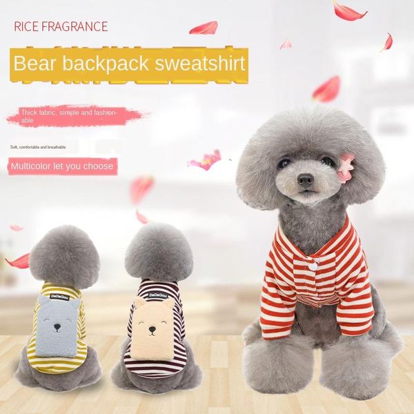 dog apparel pet clothes bear backpack sweater striped thin comfortable small and medium-sized
dog apparel pet clothes bear backpack sweater striped thin comfortable small and medium-sized