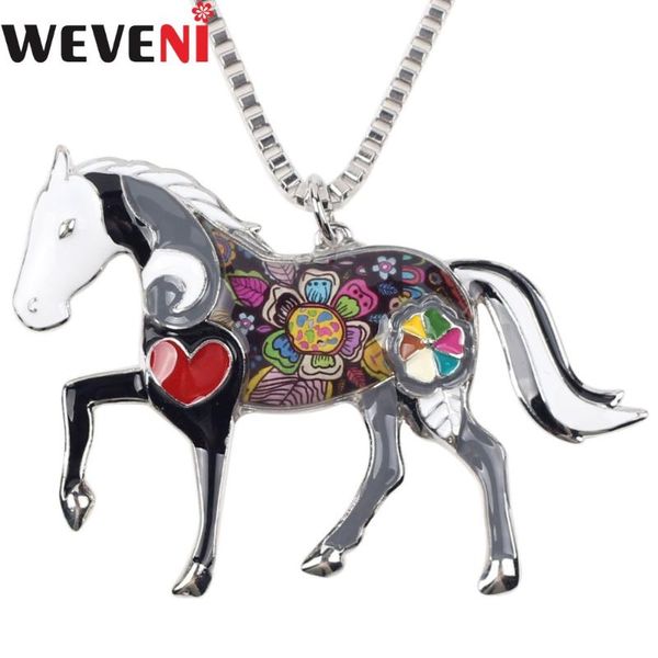 pendant necklaces weveni statement enamel metal horse necklace pendants collar chain fashion wild animal jewelry for women girls accessories, Silver
pendant necklaces weveni statement enamel metal horse necklace pendants collar chain fashion wild animal jewelry for women girls accessories, Silver