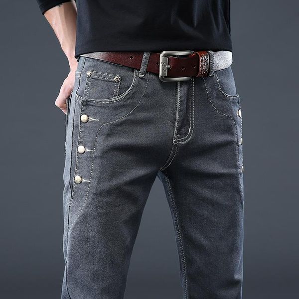 men's jeans brand 2021 spring arrivals men quality casual male denim pants straight slim fit dark grey trousers yong man, Blue
men's jeans brand 2021 spring arrivals men quality casual male denim pants straight slim fit dark grey trousers yong man, Blue