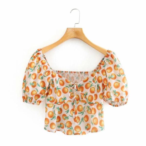 women's blouses & shirts fruit print square collar bow tie short blouse women summer 2021 stylish puff sleeve femme casual crop, White
women's blouses & shirts fruit print square collar bow tie short blouse women summer 2021 stylish puff sleeve femme casual crop, White