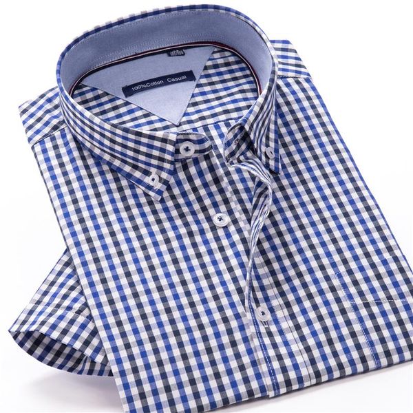men's casual shirts voreloce summer lightweight fashion brand shirt 100% cotton classic plaid short sleeve 3xl-10xl, White;black
men's casual shirts voreloce summer lightweight fashion brand shirt 100% cotton classic plaid short sleeve 3xl-10xl, White;black