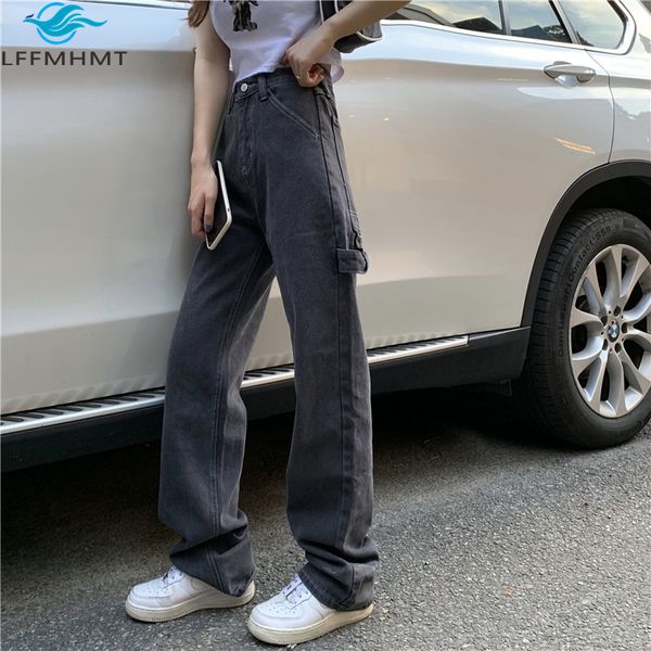 2021 new smoke grey women straight denim slim casual vintage empire waist trouser female full length hip hop streetwear o0r9, Blue
2021 new smoke grey women straight denim slim casual vintage empire waist trouser female full length hip hop streetwear o0r9, Blue