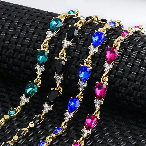 link, chain misananryne beautiful waterdrop austrian crystal bracelet wedding party jewelry female wholesale for women, Black
link, chain misananryne beautiful waterdrop austrian crystal bracelet wedding party jewelry female wholesale for women, Black