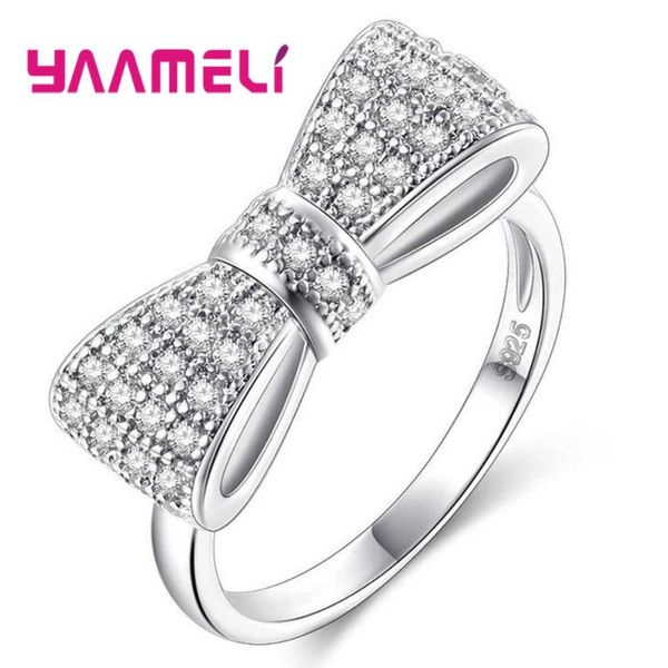 cluster rings arrival 925 sterling silver bowknot ring clear cz stone bowtie finger for women wedding jewelry, Golden;silver
cluster rings arrival 925 sterling silver bowknot ring clear cz stone bowtie finger for women wedding jewelry, Golden;silver