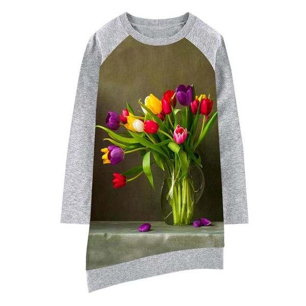 girl's dresses baby girls dress the tulip printing children autumn european and american style brand kids fashion, Red;yellow
girl's dresses baby girls dress the tulip printing children autumn european and american style brand kids fashion, Red;yellow