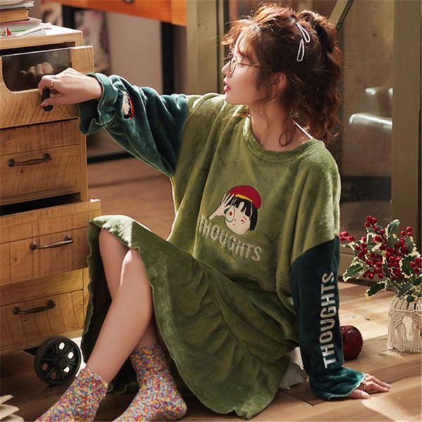 women's sleepwear fashion women flannel winter cute pajamas thickening plus velvet ladies plush home wear, Black;red
women's sleepwear fashion women flannel winter cute pajamas thickening plus velvet ladies plush home wear, Black;red