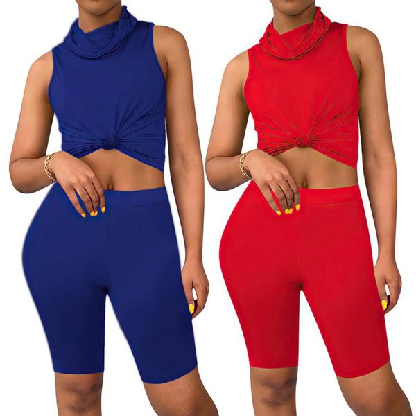 set two piece scarf collar sleeveless t shirt crop shorts women tracksuit, royal blue size s & red xxl running sets, Black;blue
set two piece scarf collar sleeveless t shirt crop shorts women tracksuit, royal blue size s & red xxl running sets, Black;blue