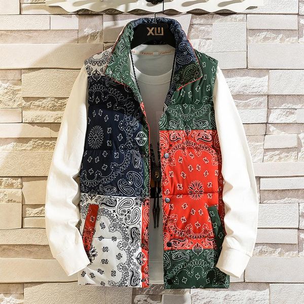 men's vests autumn winter cotton-padded vest jacket fashion cashew printed pattern slim fit sleeveless garment thick warm waistcoat clo, Black;white
men's vests autumn winter cotton-padded vest jacket fashion cashew printed pattern slim fit sleeveless garment thick warm waistcoat clo, Black;white