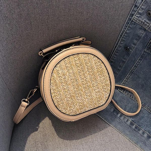 evening bags vintage summer shoulder bag for women straw woven pu leather patchwork crossbody round handbag
evening bags vintage summer shoulder bag for women straw woven pu leather patchwork crossbody round handbag
