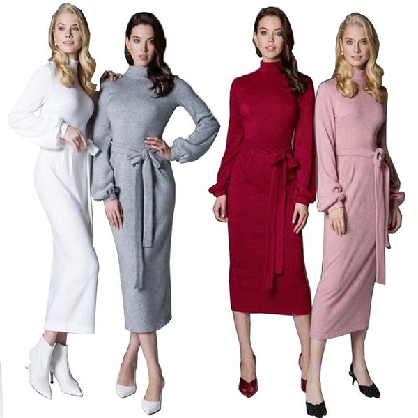 2021 fashion autumn long sleeve dress solid color stand collar casual clothes for lady dress with sashes soft fabric wholesale, Black;gray
2021 fashion autumn long sleeve dress solid color stand collar casual clothes for lady dress with sashes soft fabric wholesale, Black;gray