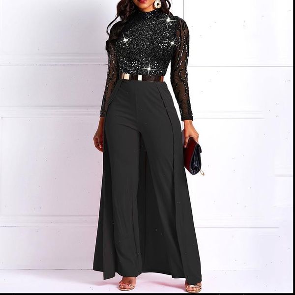 black long sleeve plus size high waist straight plain jumpsuit women elegant formal party slim ladies wide leg jumpsuits, Black;white
black long sleeve plus size high waist straight plain jumpsuit women elegant formal party slim ladies wide leg jumpsuits, Black;white