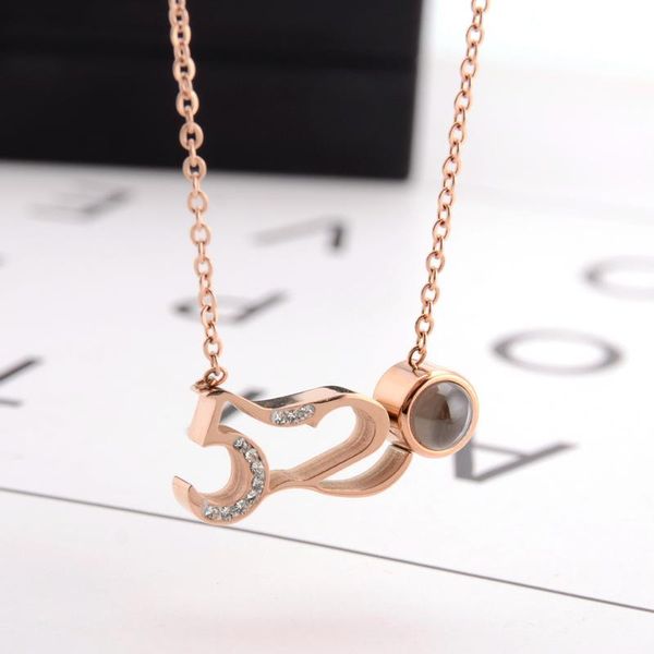 chains necklace women 520 couple number zircon pendant rose gold chain stainless steel lovers jewelry wholesale, Silver
chains necklace women 520 couple number zircon pendant rose gold chain stainless steel lovers jewelry wholesale, Silver