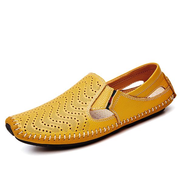 first layer cowhide hollow sandals, summer fashion lazy, comfortable leisure driving shoes, Black
first layer cowhide hollow sandals, summer fashion lazy, comfortable leisure driving shoes, Black