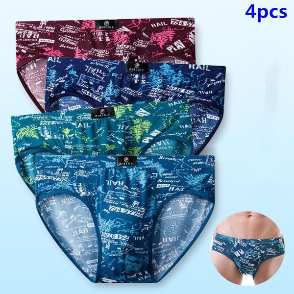 underpants 4pcs ice silk underwear men's briefs fashion printing summer thin breathable cool pants male personality panties, Black;white
underpants 4pcs ice silk underwear men's briefs fashion printing summer thin breathable cool pants male personality panties, Black;white