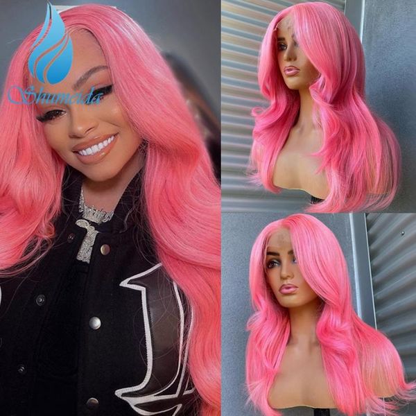 lace wigs shumeida pink color 13*6*1 front human brazilian remy hair wig body wave with baby for black women preplucked, Black;brown
lace wigs shumeida pink color 13*6*1 front human brazilian remy hair wig body wave with baby for black women preplucked, Black;brown