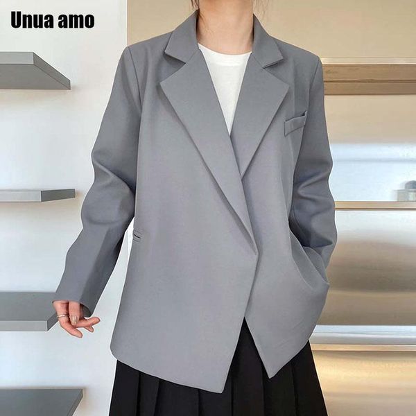 women's suits & blazers unua amo 2021 elegant fashion loose long sleeve suit jackets mujer korean chic lace-up hidden button blazer coa, White;black
women's suits & blazers unua amo 2021 elegant fashion loose long sleeve suit jackets mujer korean chic lace-up hidden button blazer coa, White;black