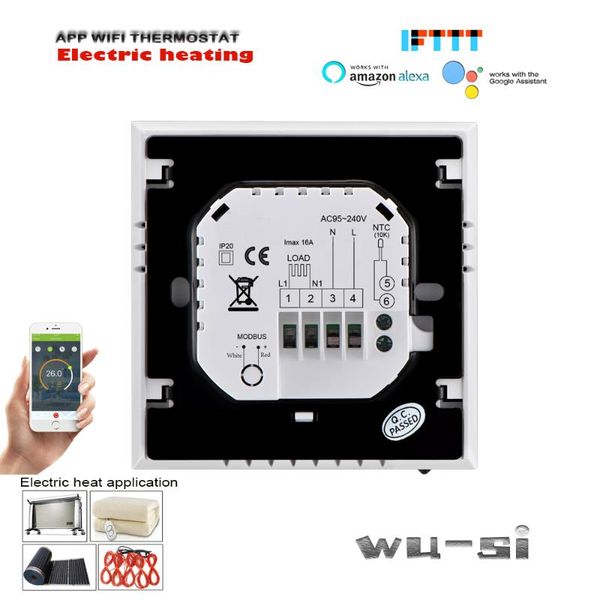 smart home control 95-240vac 16a dual sensor wifi wireless electric heating thermostat
smart home control 95-240vac 16a dual sensor wifi wireless electric heating thermostat