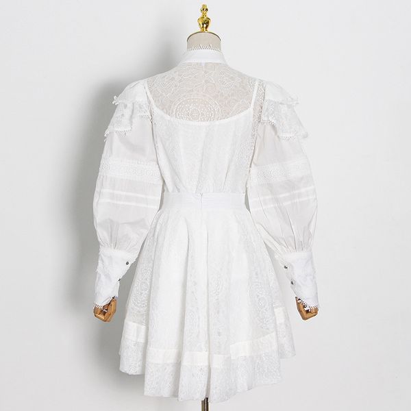 elegant white two piece set for women stand collar puff sleeve shirt ball gown skirt suit sets female 2021 autumn
elegant white two piece set for women stand collar puff sleeve shirt ball gown skirt suit sets female 2021 autumn