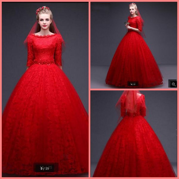 2021 new arrival red lace ball gown wedding dress half sleeve princess puffy corset pearls wedding gowns gorgeous long flower bride dress, White
2021 new arrival red lace ball gown wedding dress half sleeve princess puffy corset pearls wedding gowns gorgeous long flower bride dress, White