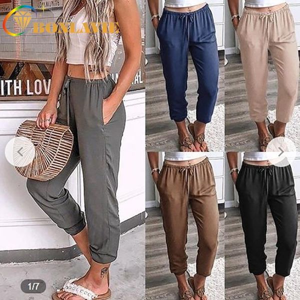 women's pants & capris women ankle-length solid color low waist drawstring casual pant khaki gray black blue brown female clothes size, Black;white
women's pants & capris women ankle-length solid color low waist drawstring casual pant khaki gray black blue brown female clothes size, Black;white