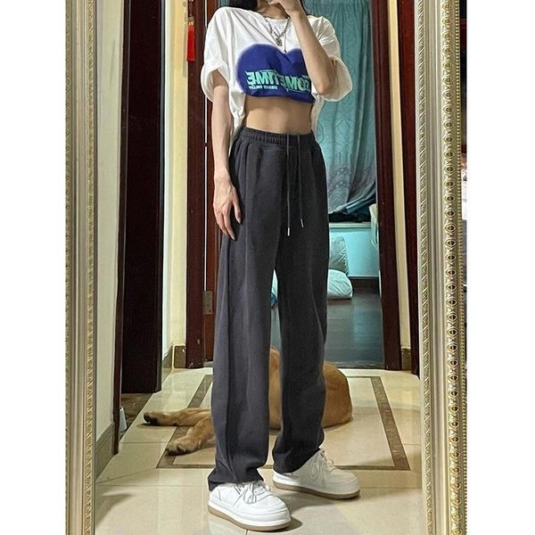 women's pants & capris sports female spring and autumn loose straight casual sweatpants, Black;white
women's pants & capris sports female spring and autumn loose straight casual sweatpants, Black;white