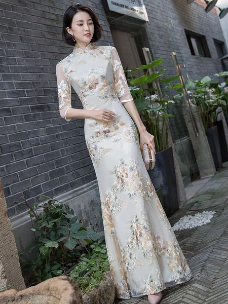 ethnic clothing improved cheongsam 2021 spring high-end long chinese style fishtail evening dress elegant runway performance, Red
ethnic clothing improved cheongsam 2021 spring high-end long chinese style fishtail evening dress elegant runway performance, Red