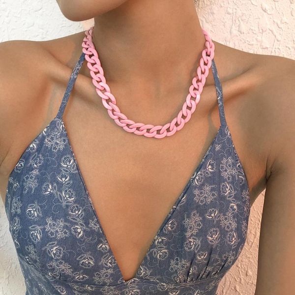 chokers wg fashion alloy acrylic creative thick chain necklace hip hop personality color jewelry for women summer gift, Golden;silver
chokers wg fashion alloy acrylic creative thick chain necklace hip hop personality color jewelry for women summer gift, Golden;silver