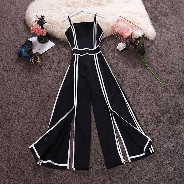 women's jumpsuits & rompers -monos de gasa cintura alta a rayas para mujer, con tirantes retazos pierna ancha, monos vera frsm, Black;white
women's jumpsuits & rompers -monos de gasa cintura alta a rayas para mujer, con tirantes retazos pierna ancha, monos vera frsm, Black;white