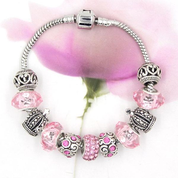 charm bracelets 6pcs/lot wholesale 5 colors diy jewelry european style bead crown & bangles for women ladies pulsera bijoux, Golden;silver
charm bracelets 6pcs/lot wholesale 5 colors diy jewelry european style bead crown & bangles for women ladies pulsera bijoux, Golden;silver