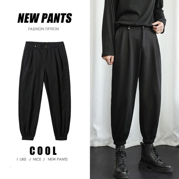 men's pants pure color formal suit korean fashion loose casual harajuku streetwear wide-leg straight-leg 5m54, Black
men's pants pure color formal suit korean fashion loose casual harajuku streetwear wide-leg straight-leg 5m54, Black