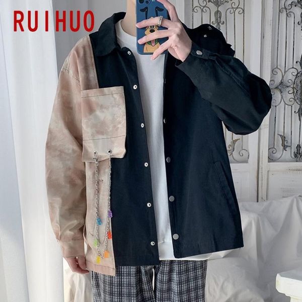 men's jackets ruihuo patchwork casual jacket japanese streetwear men clothing 2021 arrivals bomber m-3xl, Black;brown
men's jackets ruihuo patchwork casual jacket japanese streetwear men clothing 2021 arrivals bomber m-3xl, Black;brown