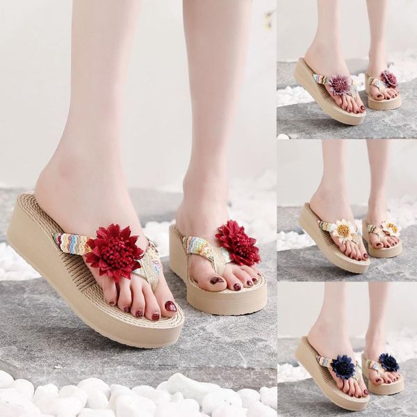 slippers women weave beach breathable sandals home slipper flower flip-flops wedges shoes, Black
slippers women weave beach breathable sandals home slipper flower flip-flops wedges shoes, Black
