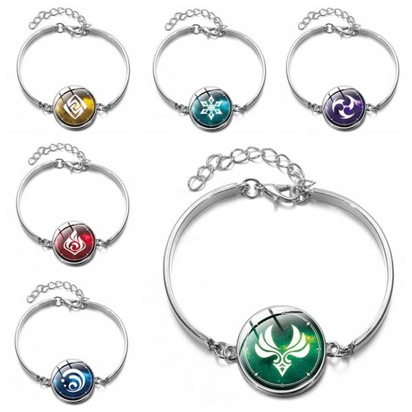 charm bracelets anime genshin impact game cosplay prop eye of god water wind thunder fire rock alloy bracelet jewelry accessorie, Golden;silver
charm bracelets anime genshin impact game cosplay prop eye of god water wind thunder fire rock alloy bracelet jewelry accessorie, Golden;silver