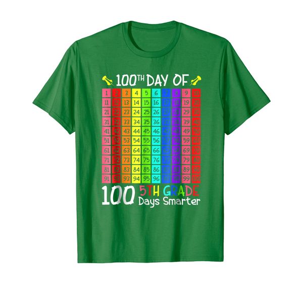 happy 100th day of 5th grade shirt for teacher or child, White;black