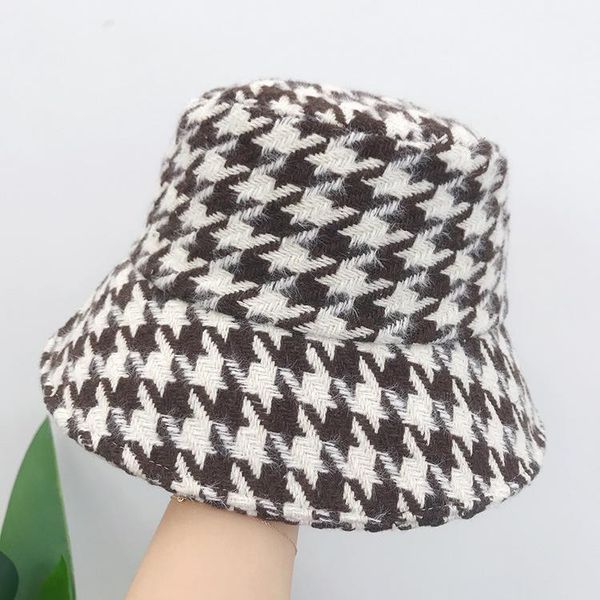 wide brim hats british style retro classic houndstooth pattern fisherman hat autumn and winter warm big fashion bucket women, Blue;gray
wide brim hats british style retro classic houndstooth pattern fisherman hat autumn and winter warm big fashion bucket women, Blue;gray