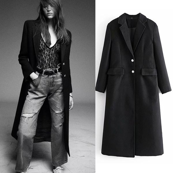 2021 new vintage winter sleeve wool coat women turn down collar long thick warm jacket pockets casual ladies outerwear pigk, Black
2021 new vintage winter sleeve wool coat women turn down collar long thick warm jacket pockets casual ladies outerwear pigk, Black